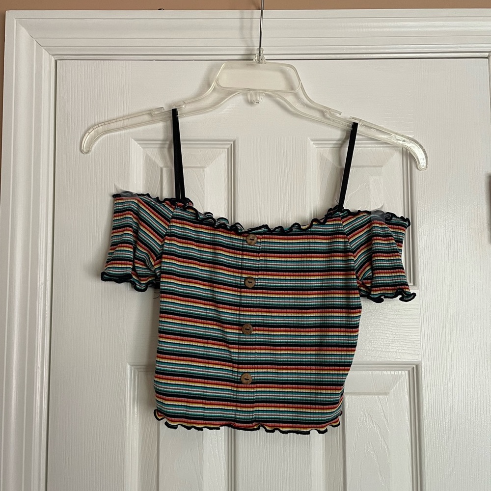Popular 21 Crop Off the Shoulder Top